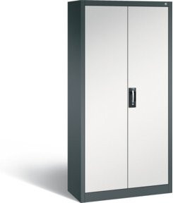 C+P Akten- und Garderobenschrank Acurado mit Lichtgrauer Front und Anthrazitgrauem Korpus, H x B x T: 195 x 93 x 40 cm - Bild 1