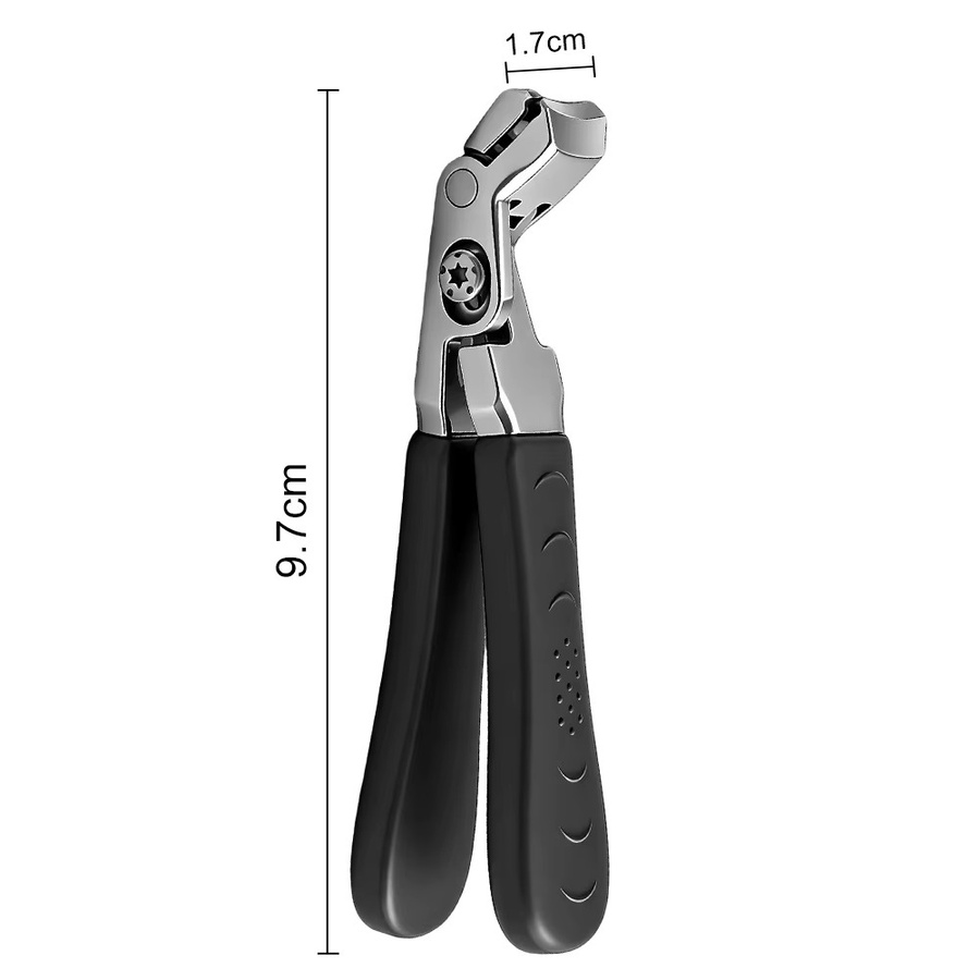 Andvictory Nagelknipser mit Auffangbehälter, schwarz, glänzend, Unisex - Bild 6