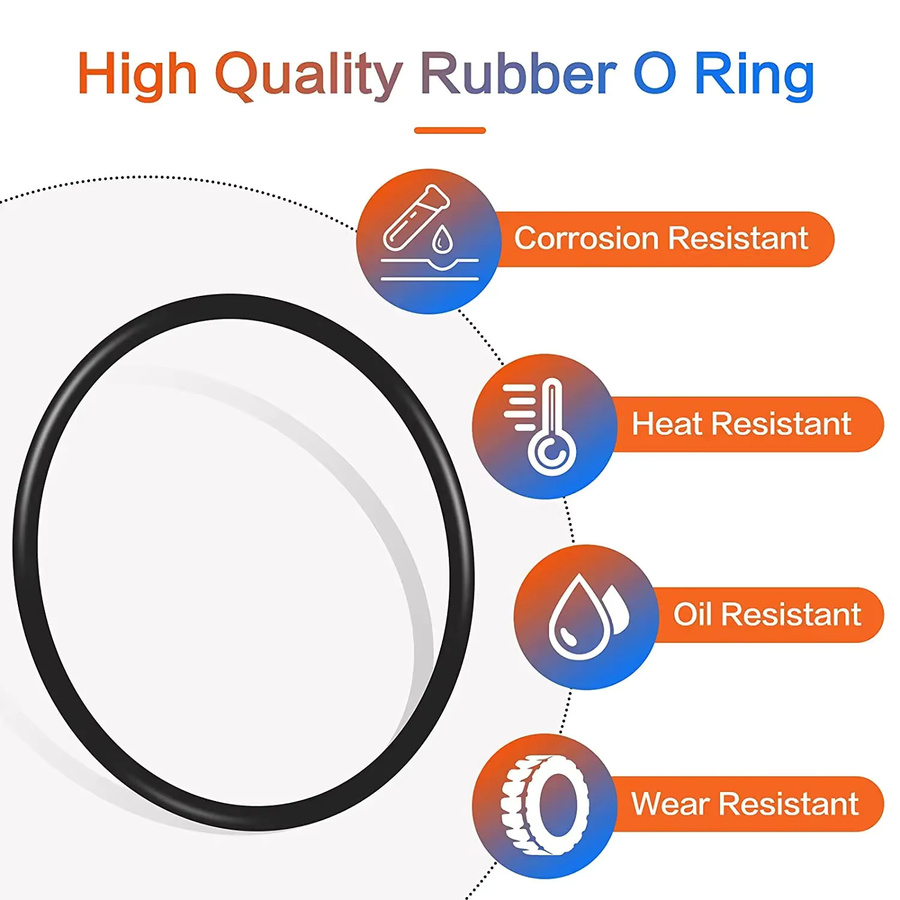 Sortiertes O-Ring Set aus Nitril und Silikon in Schwarz für Reparaturen und Abdichtungen - Bild 3