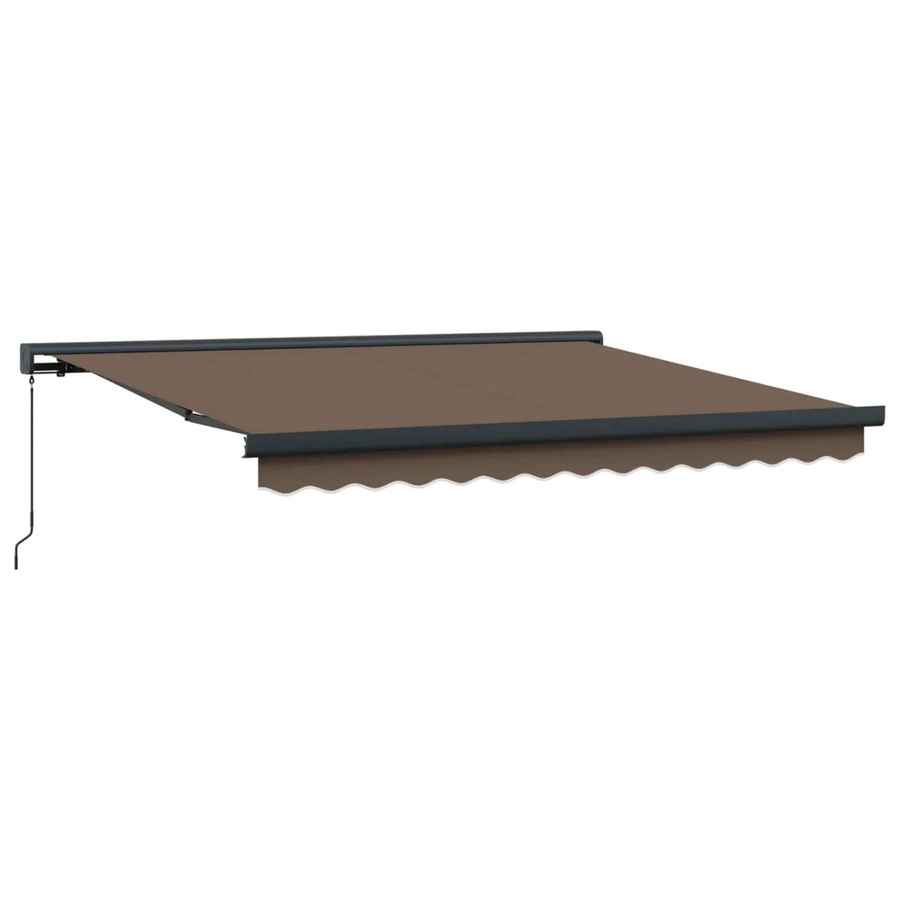vidaXL Ausziehbare Markise in Taupe mit Aluminiumgestell und Polyesterstoff, Breite: 450 cm, Tiefe: 300 cm - Bild 2