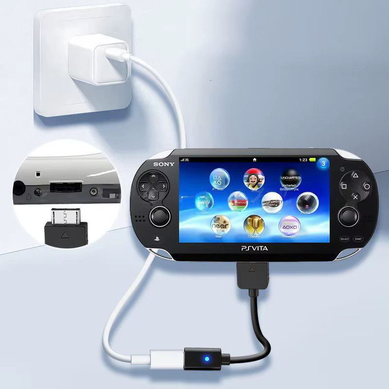 Sony USB-C Konverter Adapter für PlayStation Vita 1000 mit Anzeigelicht, Schwarz - Bild 2