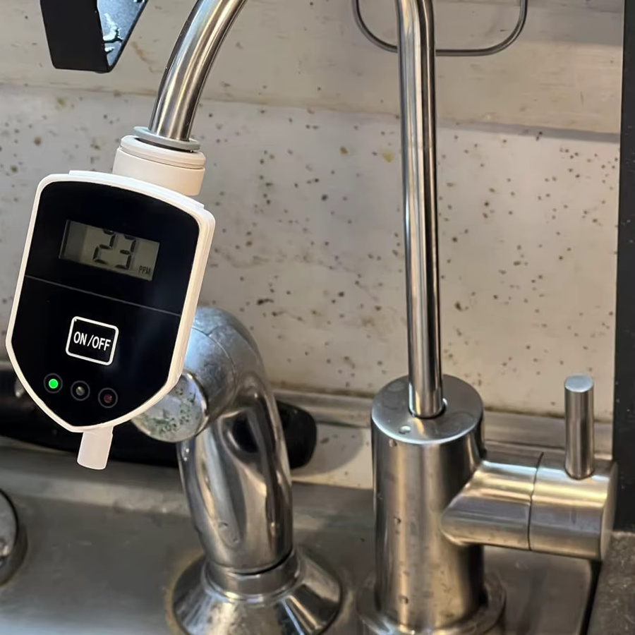 JUANJUAN Inline-Aquarium-Wasserqualitätsmonitor TDS-Meter zur Messung der Wasserreinheit in Schwarz - Bild 3