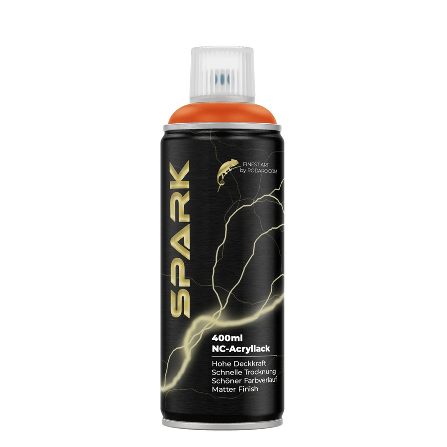 SPARK Spraydose für Holz in Matt Orange, 400ml, lösungsmittelbasiert, wetterfest und schnelltrocknend - Bild 2
