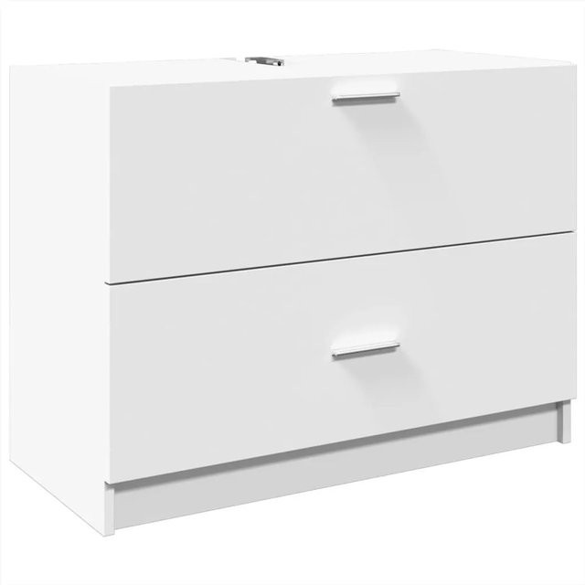 vidaXL Waschbeckenunterschrank aus Holzwerkstoff in Weiß, B/T/H: 78 x 37 x 59 cm - Bild 1