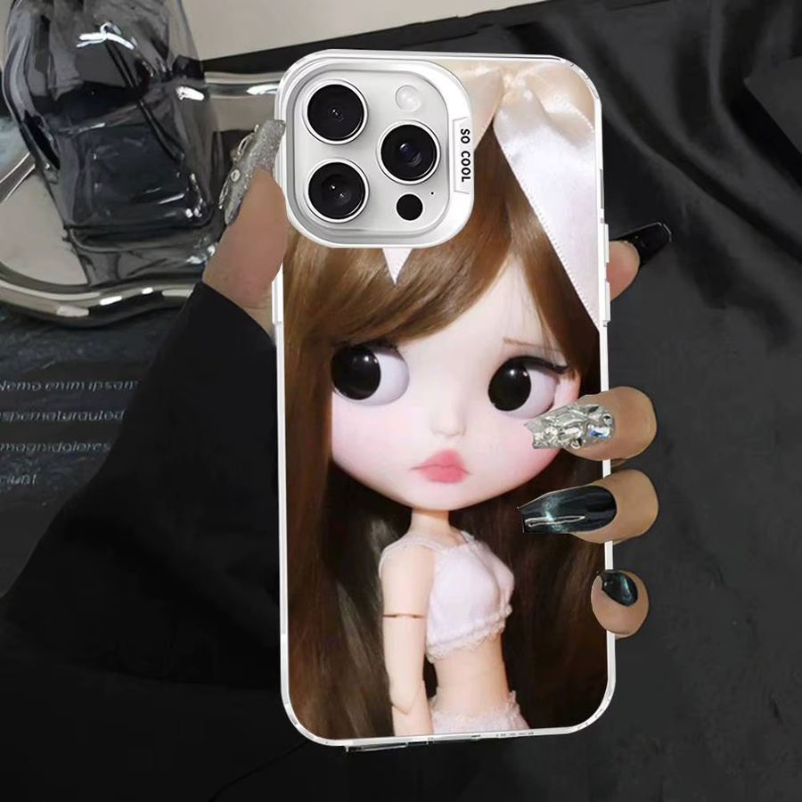 Bl-ytheS Stoßfeste iPhone Hülle mit süßem Puppen-Modedesign, Matt, Multicolor, passend für iPhone 11 bis iPhone 17 Pro Max - Bild 3