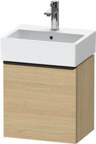 Duravit Waschtischunterschrank D-Neo Wandhängend, Farbe Schwarz/Eiche Natur, B/T/H: 43,4 x 32,2 x 44 cm - Bild 1