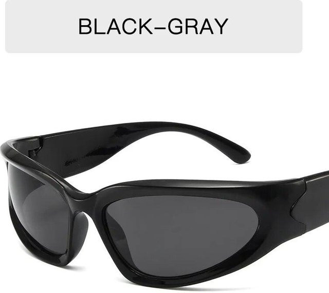 Punk Trendy Sonnenbrille, Unisex, Vollrand, Kunststoff, black - Bild 1