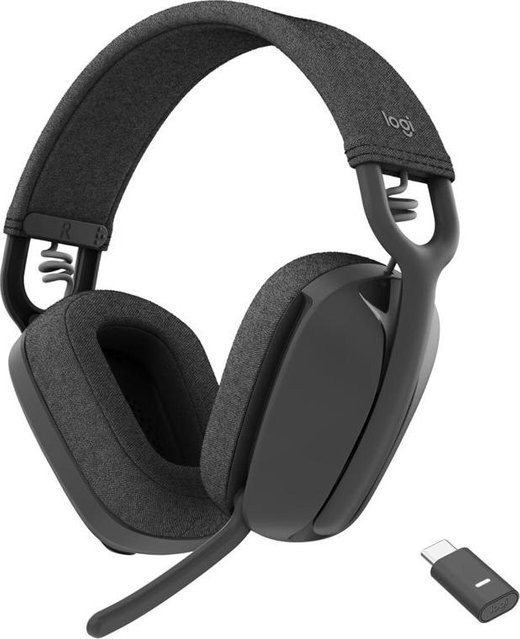 Logitech Zone Vibe Wireless Bluetooth Over-Ear Headset in Grau mit USB-C - Bild 1