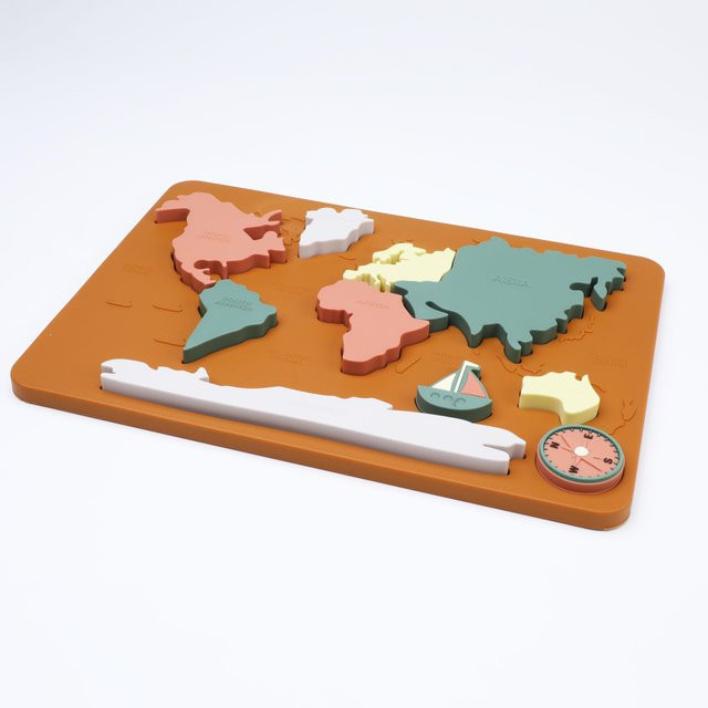 Yiran toy Weltkarte Puzzle, Lernorientiertes Mathe-Spielzeug, ab 0 Jahre - Bild 1