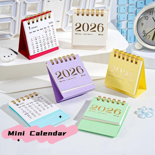 CHENJ Tischkalender 2026 Mini Desktop Planer in Multicolour - Bild 1