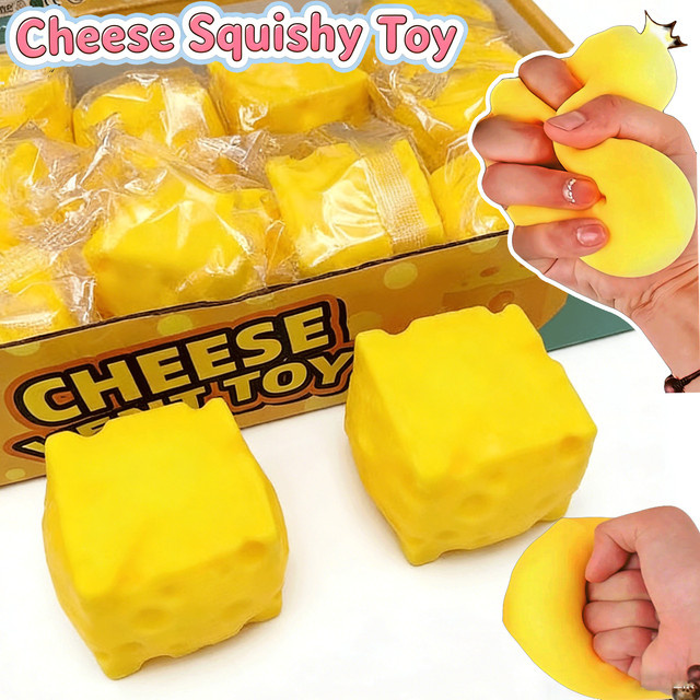 7E Käse-Quetschspielzeug, Fidget-Stressabbau-Squishy-Ball, langsam zurückfedernd - Bild 1