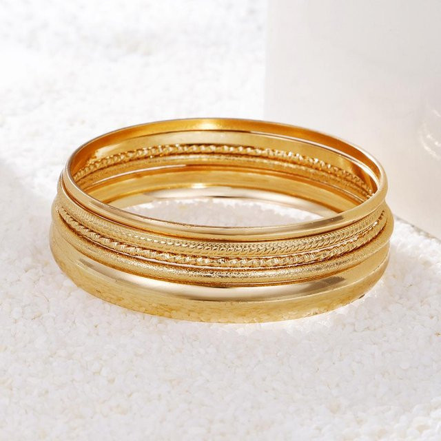 Armband Set Panzerkette, Goldfarbe, Damen - Bild 1