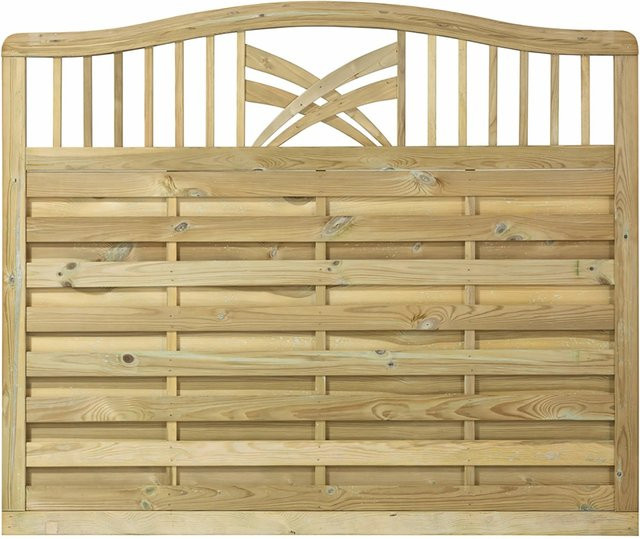 Plus Holz Sichtschutzzaun Rondo aus Nadelholz, druckimprägniert, Farbe: Kdi Grün oder Brown, Höhe: 180 cm, Breite: 142 cm bis 150 cm - Bild 1