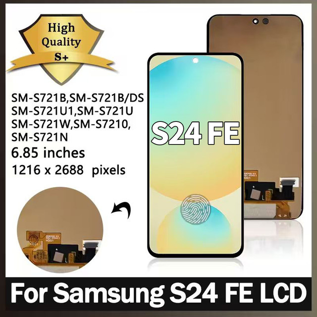 Samsung S24 FE 5G Display mit 6,7 Zoll Super AMOLED Touchscreen Digitizer Einheit in Schwarz - Bild 1