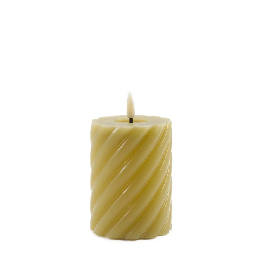 Mansion atmosphere Swirl LED-Kerze Moos Grün, Höhe: 7,5 cm, Durchmesser: 10 cm - Bild 1