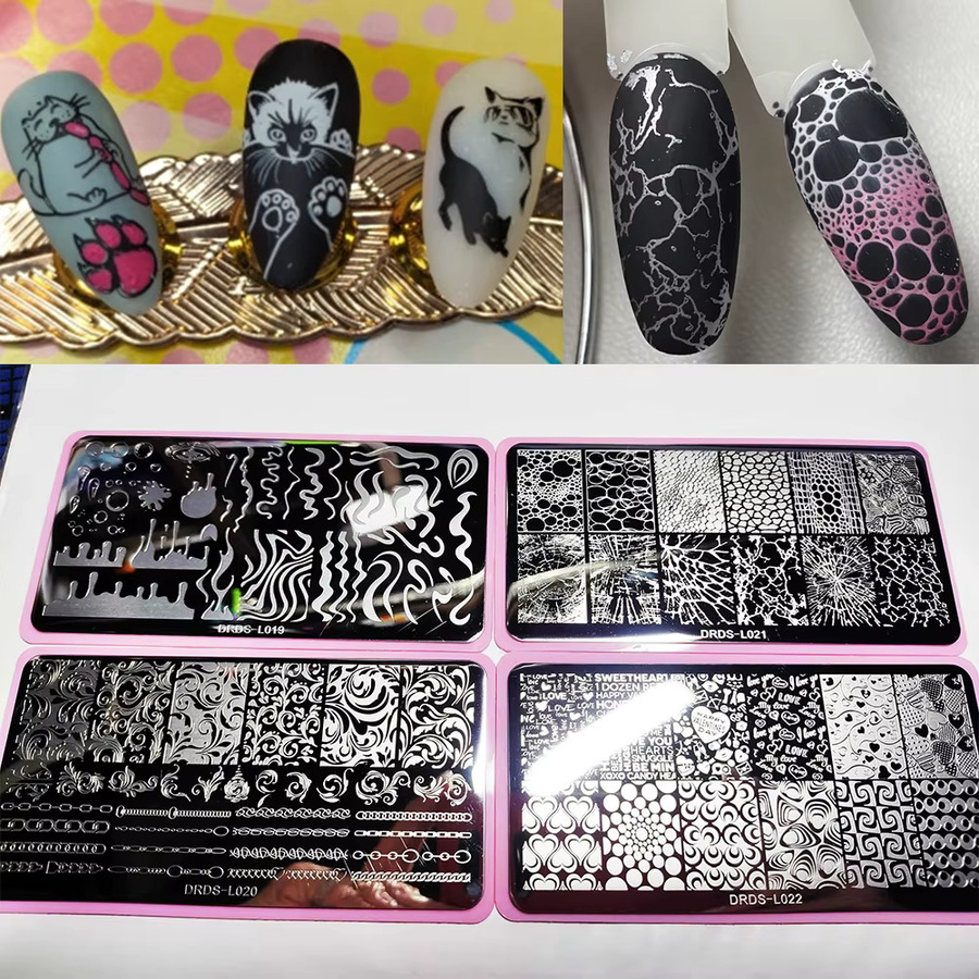MAFANAILS Nagelstempelplatten, Edelstahl-Schablone, Unisex - Bild 1
