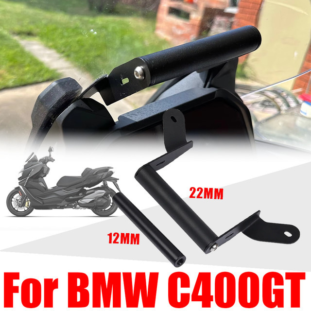 S2R Motorrad Handy Halterung für BMW C400GT und C400 (2019 - 2024) in Schwarz zur GPS Navigation - Bild 1