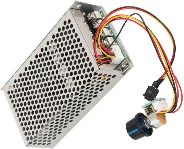 PWM Gleichstrommotor Drehzahlregler von Painter, 10-50V 100A 3000W Steuerschalter in Weiß und Silber - Bild 1