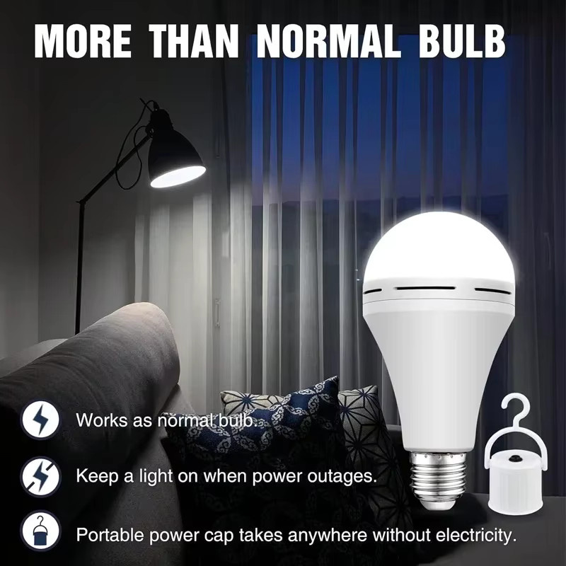 LINYILIGHT LED Camping Laterne 15W, wiederaufladbare E27 Notfallbeleuchtung, dimmbar und wasserdicht, Weiß - Bild 3