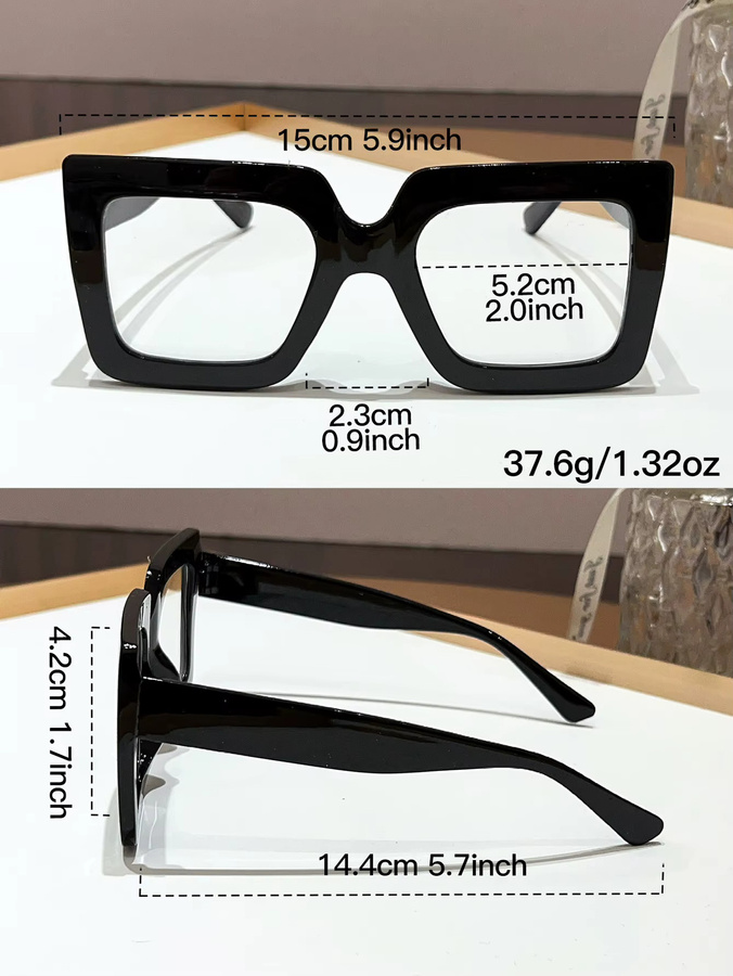 CAIPAI Korrektionsbrille, Vollrand, Square, Kunststoff, transparent, Damen - Bild 2