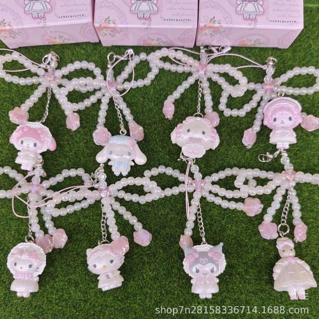 Sanrio Perlen-Schleifen-Serie, Hello Kitty, Anime-Figur, Puppen-Anhänger - Bild 1