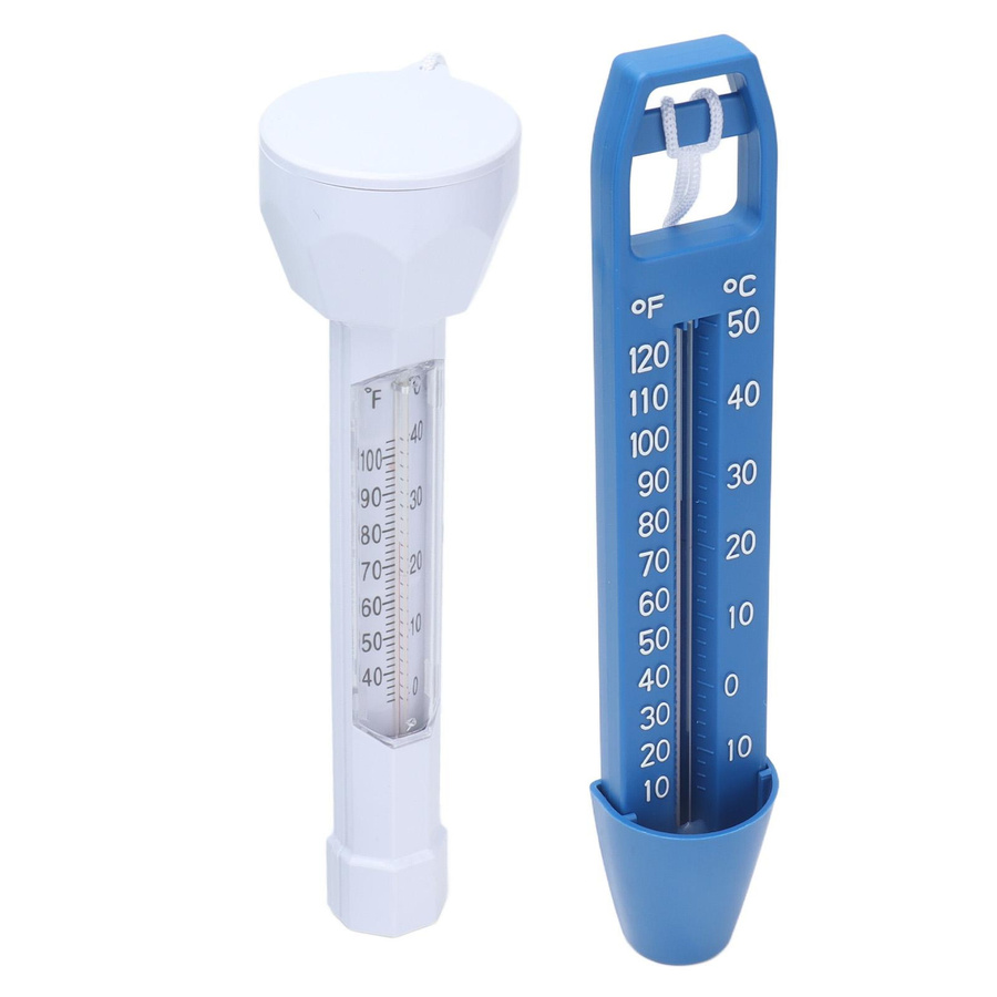 Neoglint Schwimmendes Poolthermometer-Set in Weiß und Blau für Schwimmbäder und Whirlpools zur Temperaturmessung - Bild 2