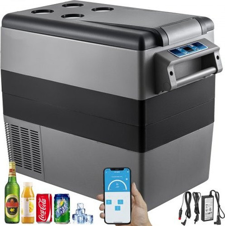 VEVOR Tragbare Kompressor Kühlbox 53 l Elektrische Gefrierbox für Auto, Camping und Boot