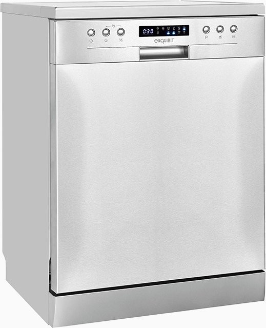 Exquisit GSP9414-030D Geschirrspüler in Silber mit Aquastop und automatischer Türöffnung - Bild 1
