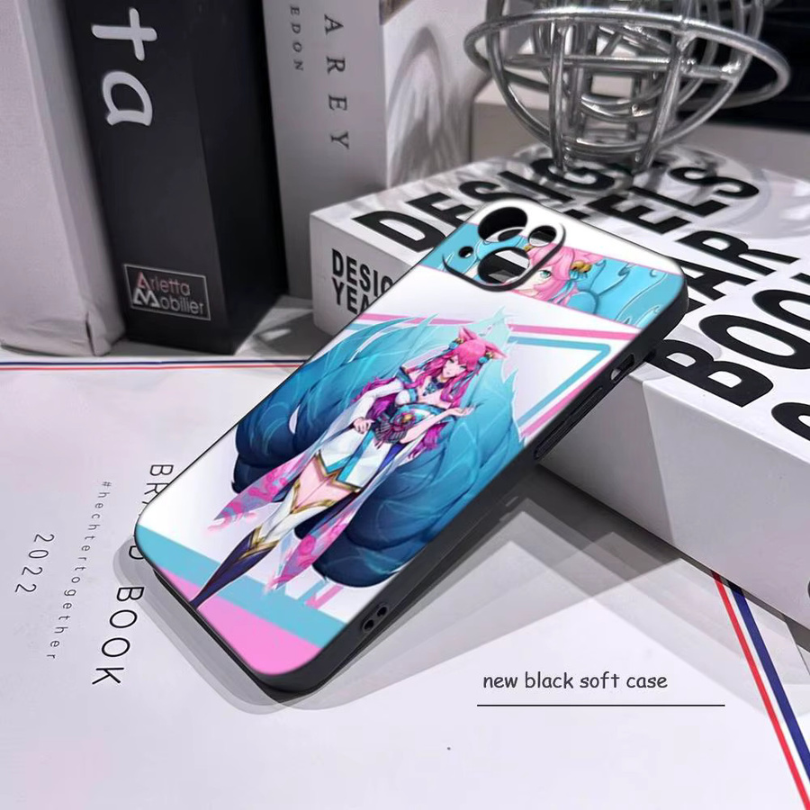 Potdemiel Handyhülle mit HD Ahri Design aus League of Legends für iPhone 11 bis iPhone 17 Pro Max, weiches Silikon, Schwarz und Multicolour - Bild 5