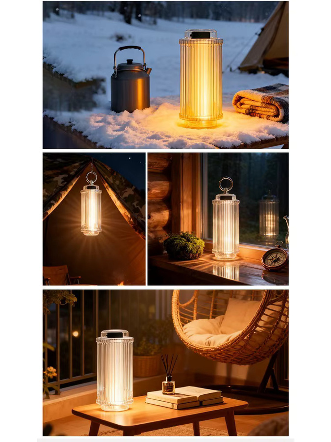 BRS Z3 PRO LED Campinglaterne mit Typ-C Akku, wiederaufladbare Mini-LED-Taschenlampe für Outdoor und Zelt, transparent - Bild 6