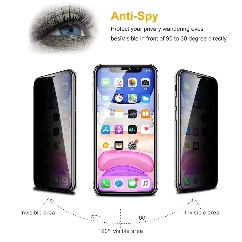 2er-Pack Privatsphäre Panzerglas Display Schutz für Xiaomi Mi 14 13T 12T 11T 10T 9T 13 Pro 12 11 Lite 5G - Bild 3