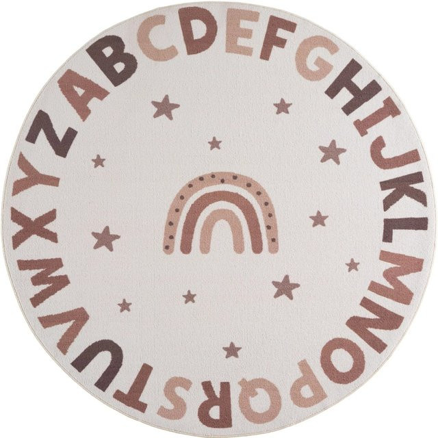 Ayyildiz Kinderteppich Coco 1133 Creme Beige Rund Ø 160 cm - Bild 1