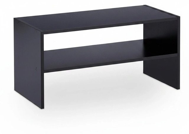 Relaxdays Schuhregal aus Spanplatte in Schwarz, stapelbar, B/T/H: 60 x 29,5 x 29,5 cm - Bild 1