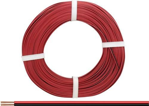 Donau Elektronik Litze 2 x 0,14 mm² in Rot und Schwarz, 50 m - Bild 1
