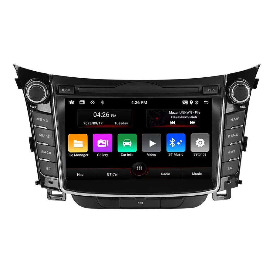 TomoStrong Multimedia Video Player mit CarPlay und Android Auto für Hyundai i30 GD Elantra GT 2011-2017, GPS und Bluetooth, Schwarz - Bild 7