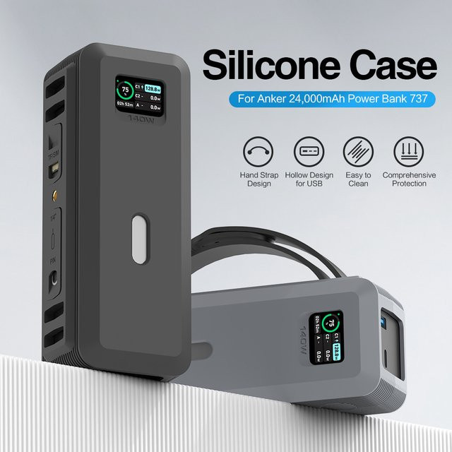 Anker Silikonhülle für PowerCore 737 Power Bank in Schwarz mit SD/TF-Kartenaufbewahrung - Bild 1