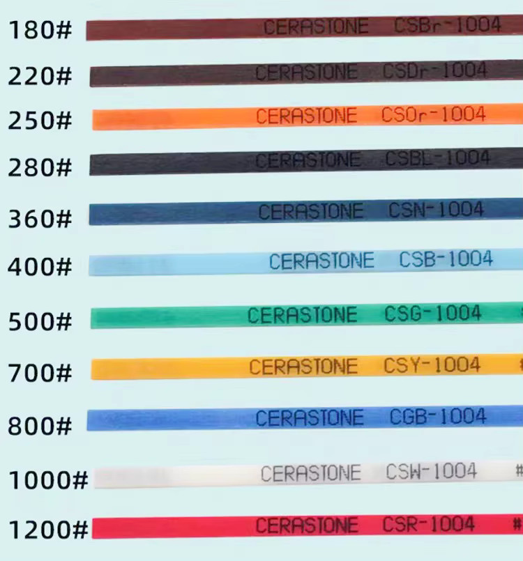 Ceraton 1004 Keramikfaser-Poliersteine für Linear- und Schwenkmaschinen, Mehrfarbig, B/H/T: 4 x 1 x 100 mm - Bild 3