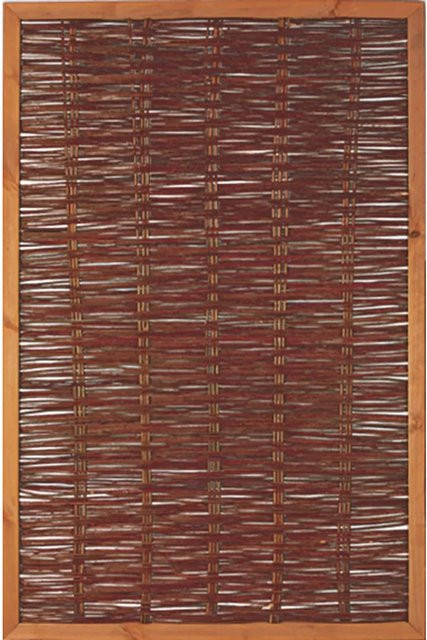 T & J Weidengeflechtzaun Fako mit umlaufendem Rahmen aus Weide, Haselnuss und Kiefer, braun, B: 120 cm, H: 180 cm - Bild 1