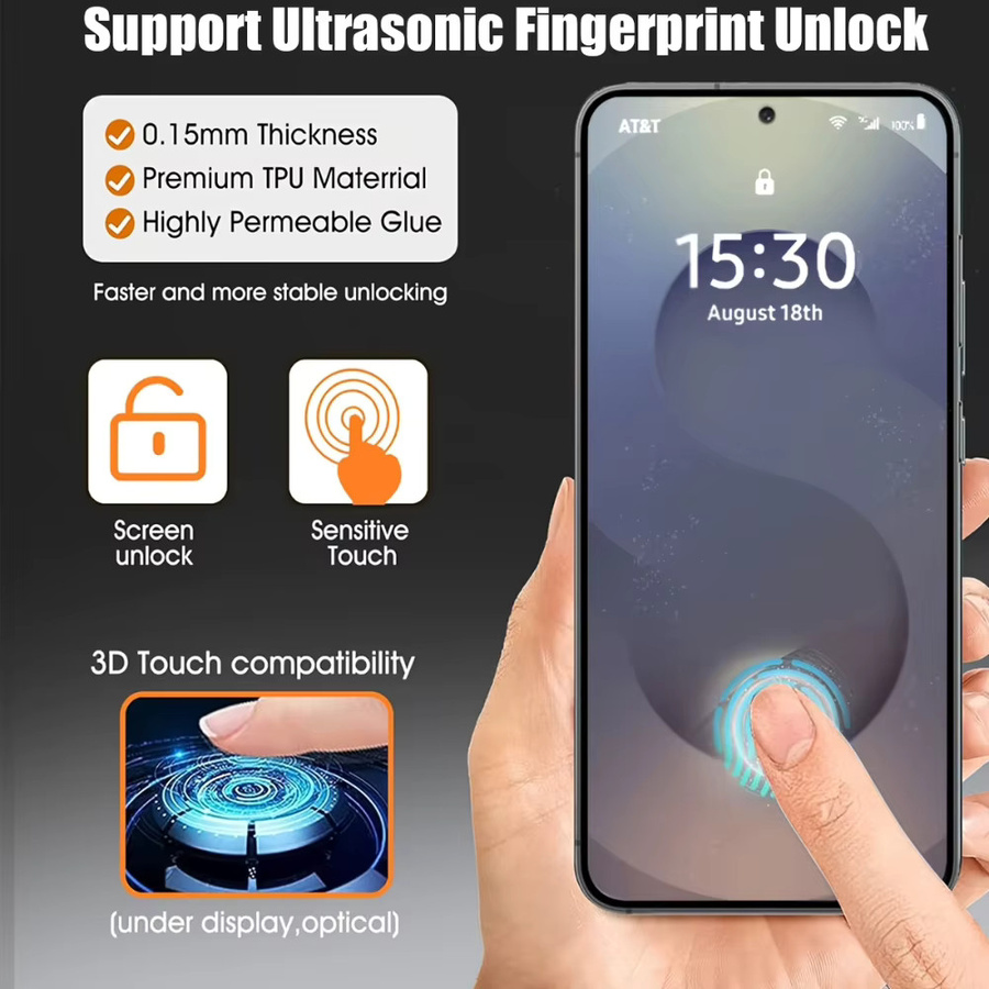NNBILI 2 Stück selbstheilende Displayfolie für Samsung Galaxy S26 S25 S24 S23 S22 S21 Ultra, transparent und ultradünn - Bild 4