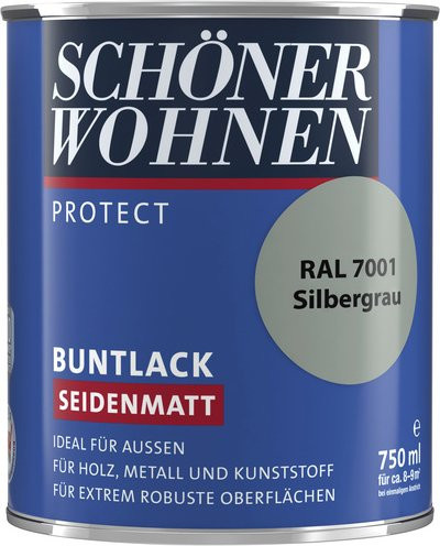 Schöner Wohnen Holzlack Silbergrau seidenmatt 0,75 l - Bild 1