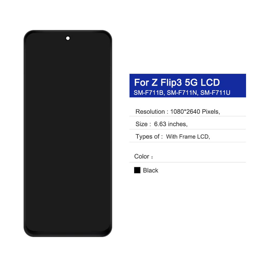 Samsung Z Flip 3 5G LCD Display Touch Screen Ersatz für SM-F711 F711U F711B - Bild 2