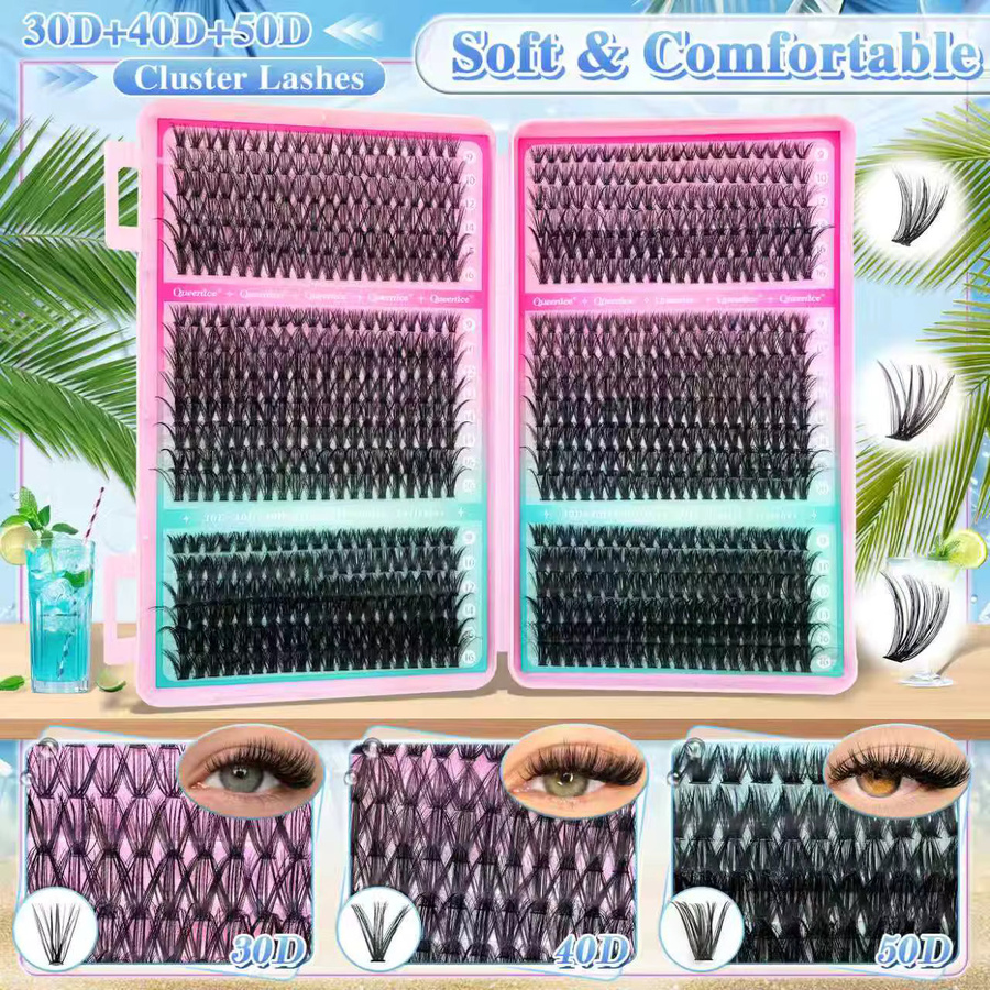 QUEENICE DIY Wimpernverlängerungs-Set, Black, Natürlich - Bild 2