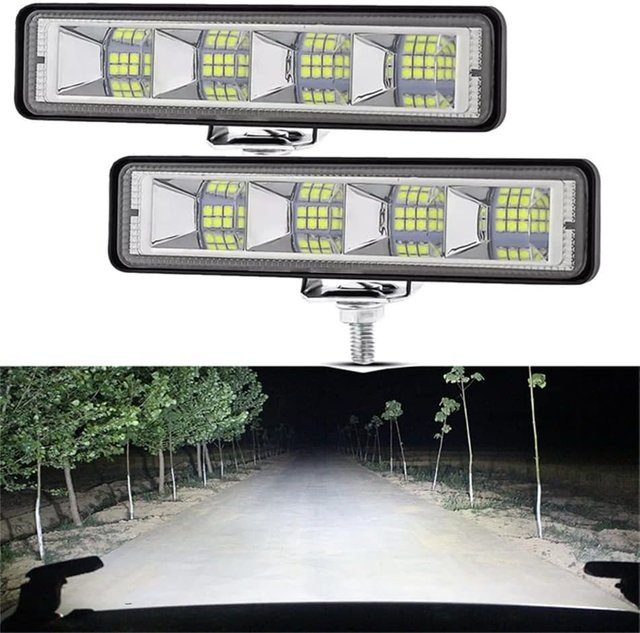 EIRUIYO 72W LED Arbeitsleuchte 4x4 Kombi-Strahl in Schwarz für Offroad SUV ATV Motorrad Traktor Boot LKW Bagger 12V 24V - Bild 1