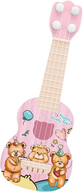 Koogeelife Kleiner Bär Ukulele Gitarre Spielzeug, weiß - Bild 1
