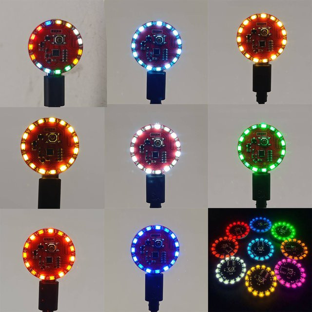 Smart LED Multi-Effekt Dynamische Rotierende Lampe mit 16 Modi und RGB-Beleuchtung, USB Type-C Anschluss, Blau, für Schreibtischdekoration und Atmosphärenbeleuchtung - Bild 1