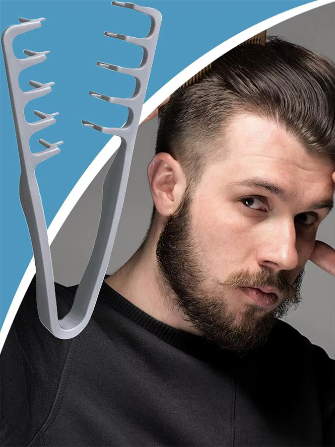 Volumengebender Haarstyling-Kamm mit breiten Zähnen, Normales Haar - Bild 4