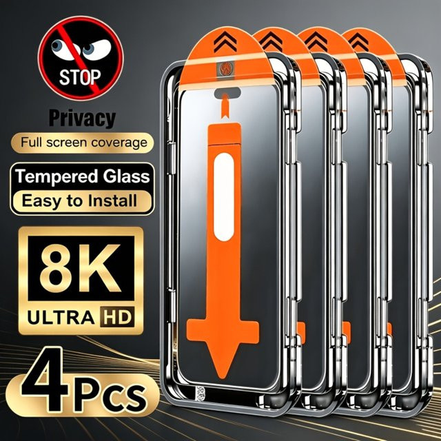 NNBILI 4er-Pack Anti-Spionage Displayschutzfolien für Samsung Galaxy S26 S25 S24 Ultra S23 S22 S21 Plus S23 FE, transparent - Bild 1