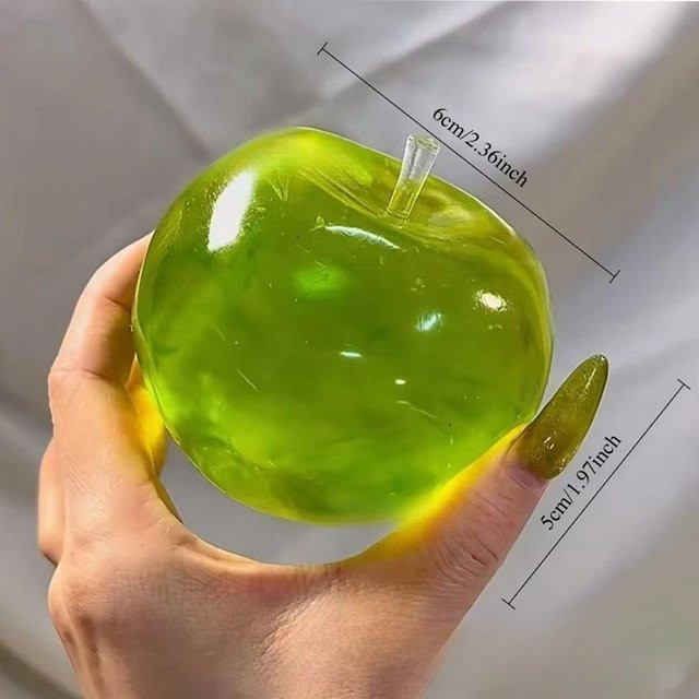 Binchi Outdoor Equipment Kawaii Langsam Steigendes Squishy Pack, Transparenter Eiswürfel, Grüner Apfel Butter Knetspielzeug, Anti-Stress Fidget Spielzeug - Bild 1