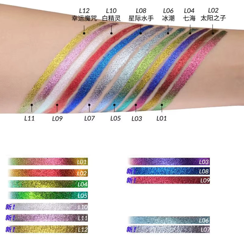 Kaleidos Eyeliner Gel Bleistift, Chamäleon, Metallic, Wasserdicht - Bild 5