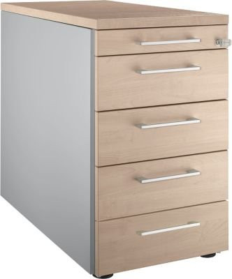 Schäfer Shop Genius Standcontainer 13333 mit Griff, eckig, Farbe: weißalu/Eiche-Dekor, B: 43,5 cm, H: 71,7 cm - Bild 1